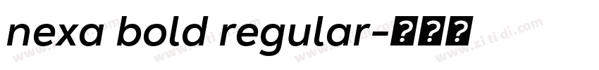 nexa bold regular字体转换